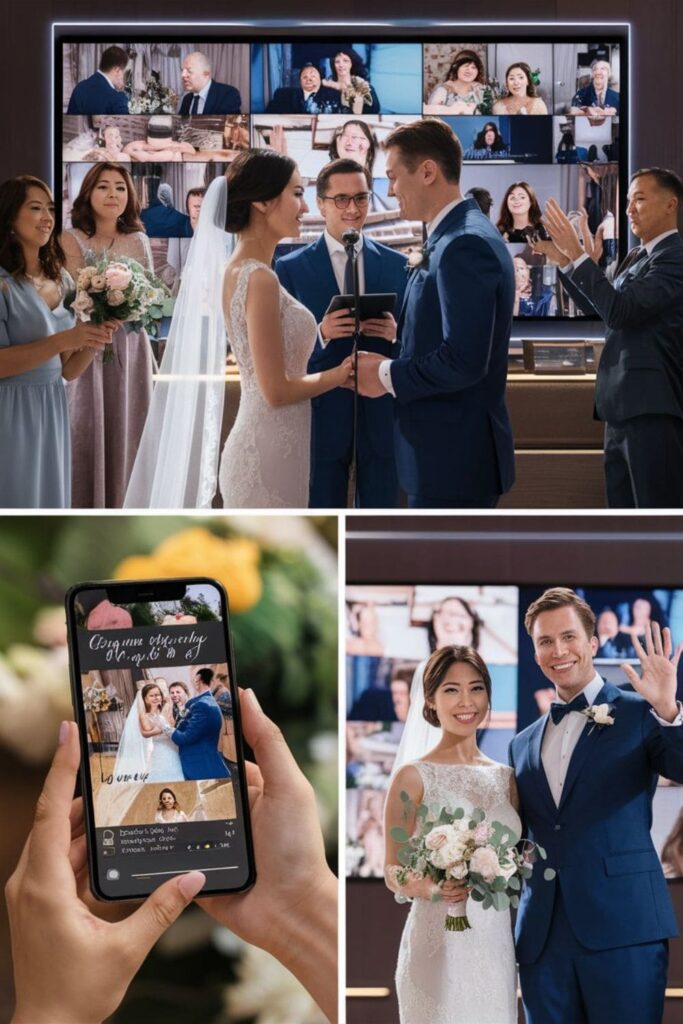 Wedding ceremony live-streamed for remote guests