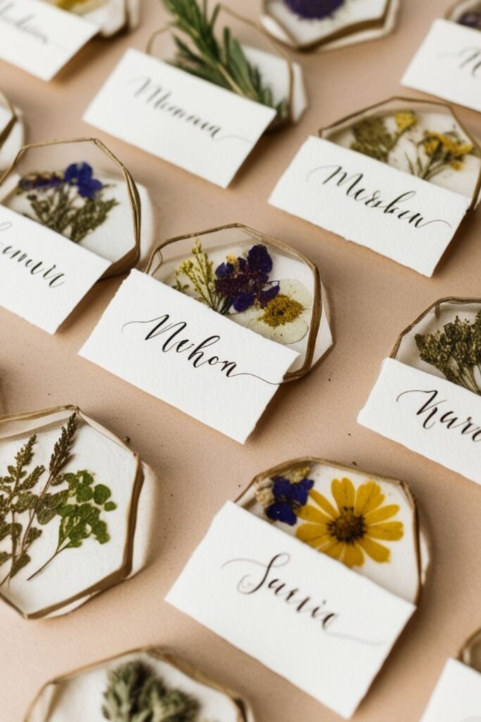 Cards with pressed flowers