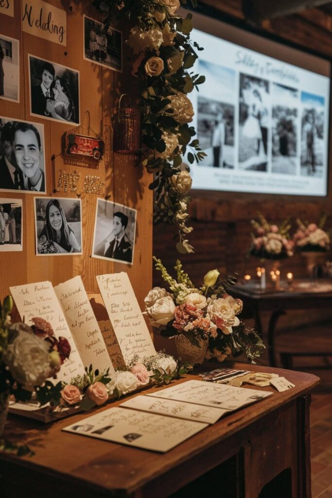 Venue with photos and memories